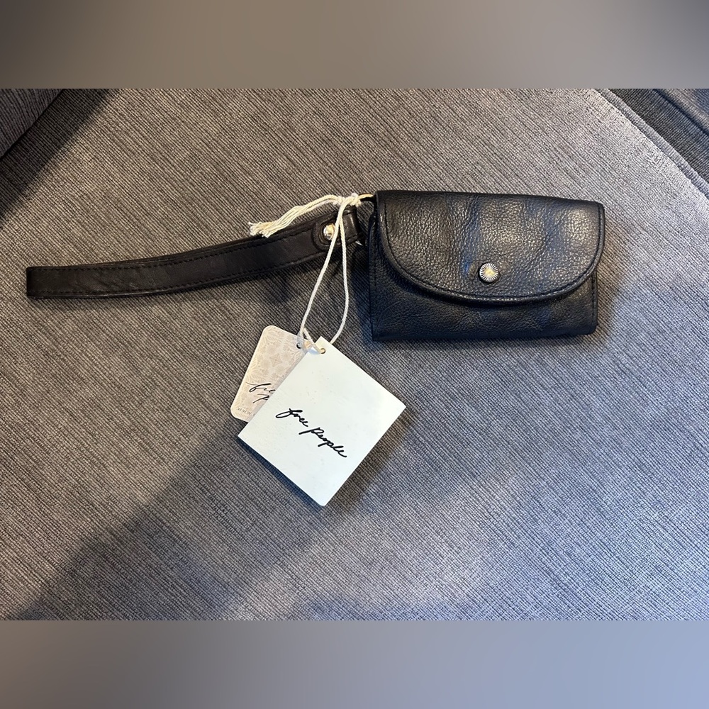 Free People Black Key & Card Holder